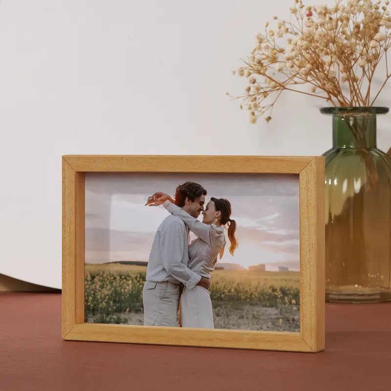 Personalised Wooden Photo Frame for Desk Display
