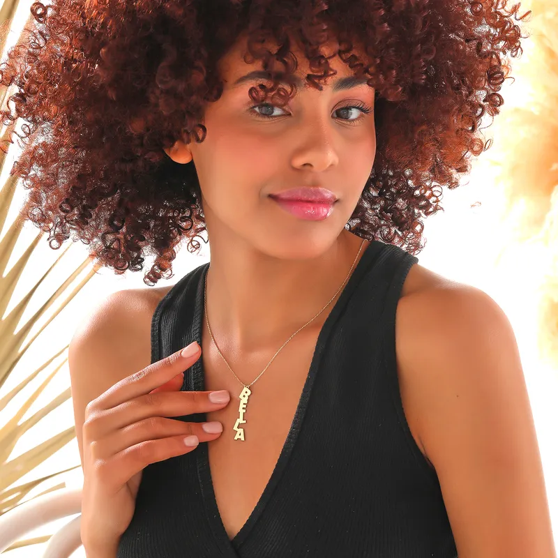 Dispersed Style Silver Name Necklace