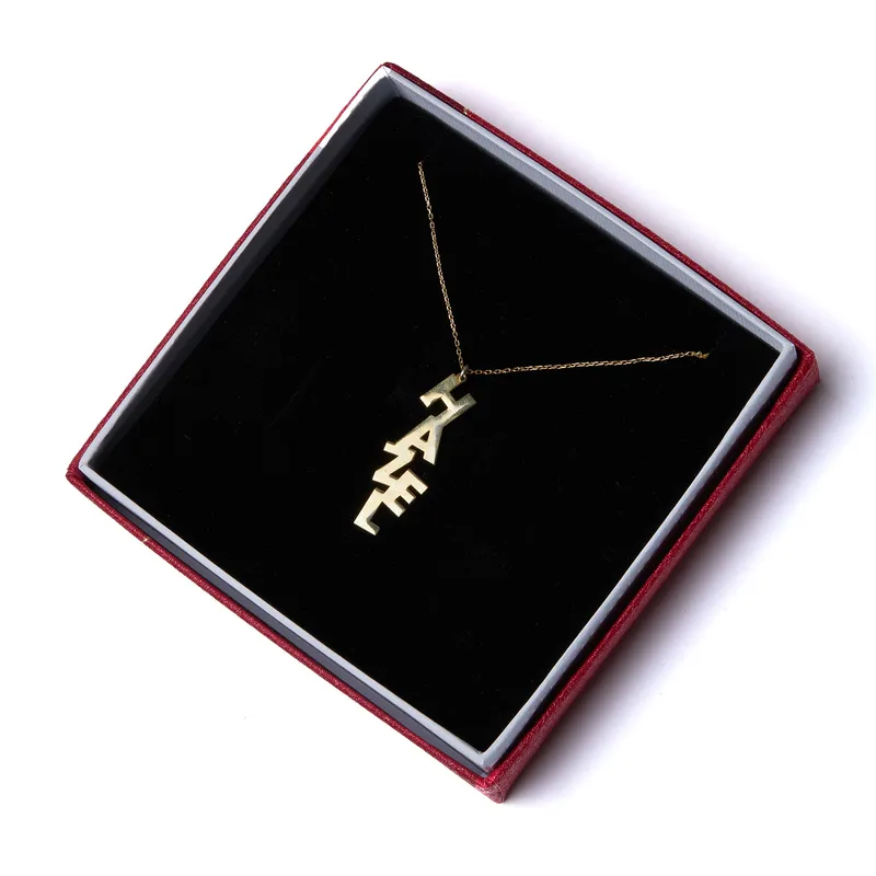 Dispersed Style Silver Name Necklace