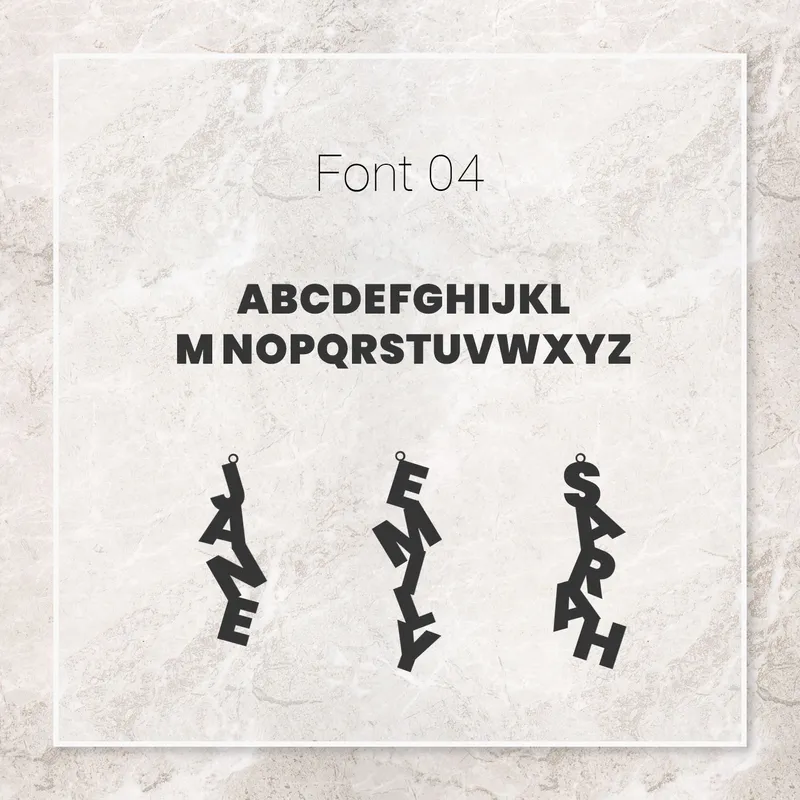 Dispersed Style Silver Name Necklace