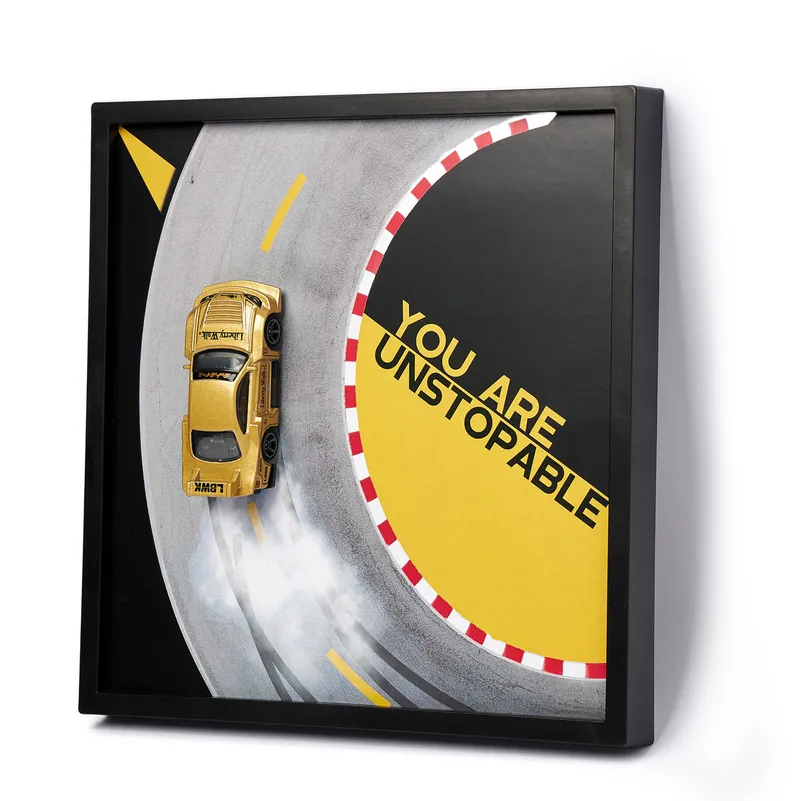 Drift-Themed Decorative Toy Car Frame