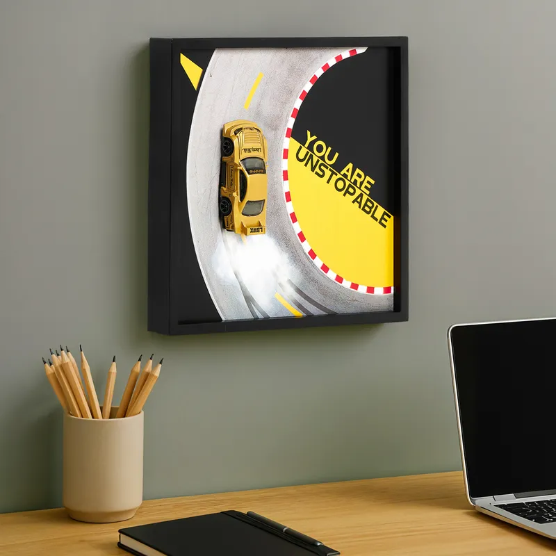 Drift-Themed Decorative Toy Car Frame