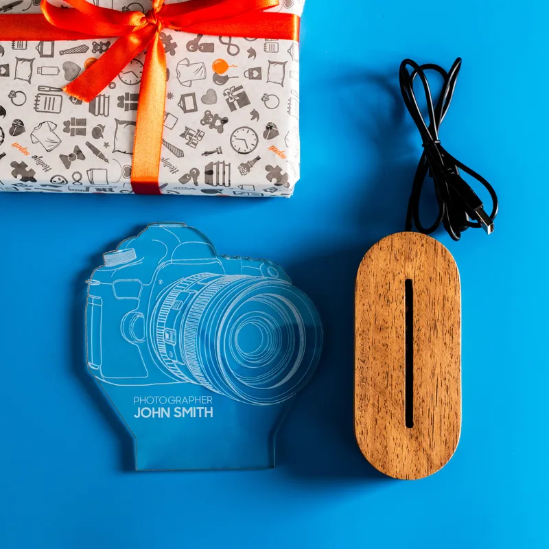 DSLR Camera Design 3D LED Lamp