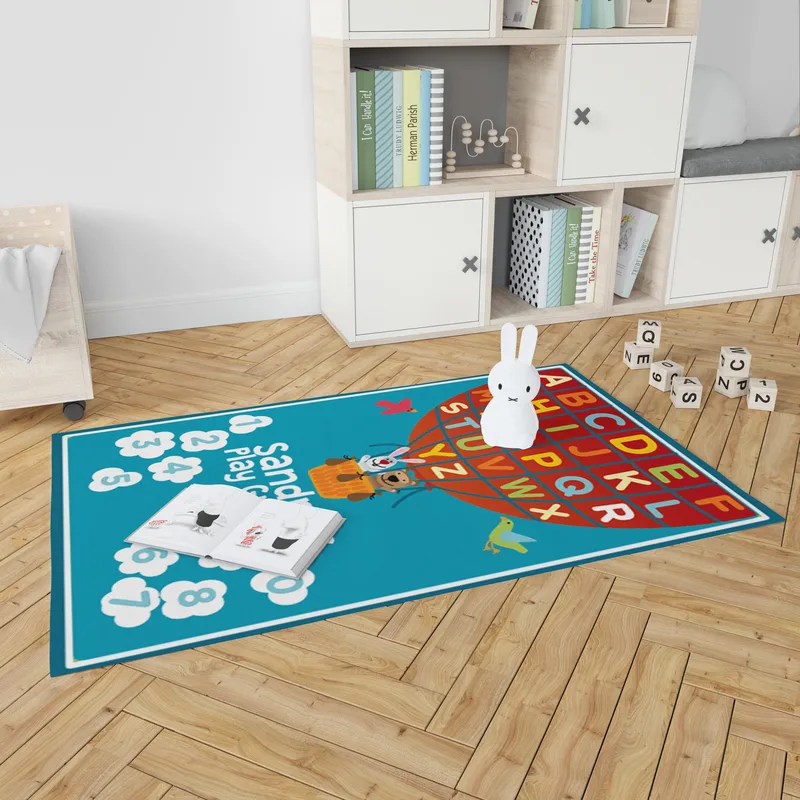 Educational Baby Play Mat for Learning Alphabet and Counting - Personalized Baby Play Blanket