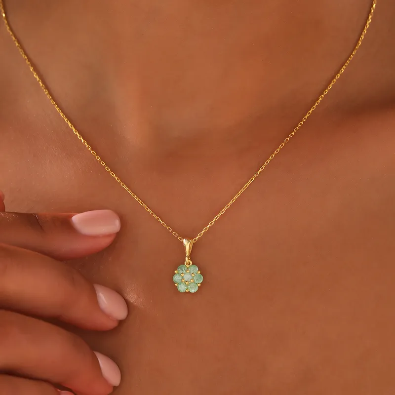 Elegant Floral Ice Stone Silver Necklace for Special Occasions