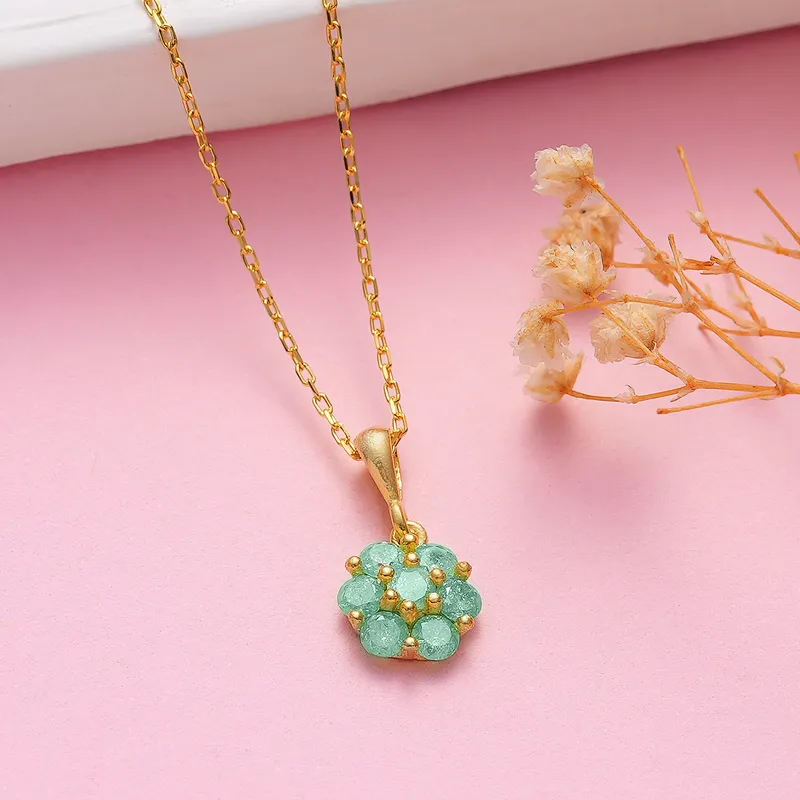 Elegant Floral Ice Stone Silver Necklace for Special Occasions