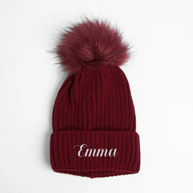 Personalised Pom Pom Beanie for Women