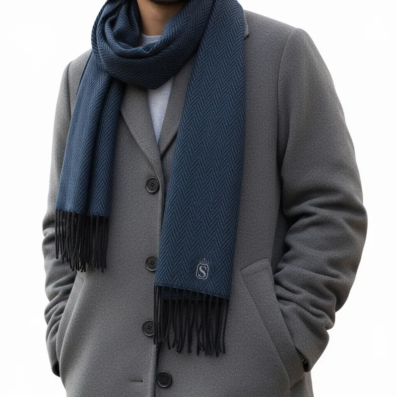 Personalised Initial Embroidered Scarf for Men