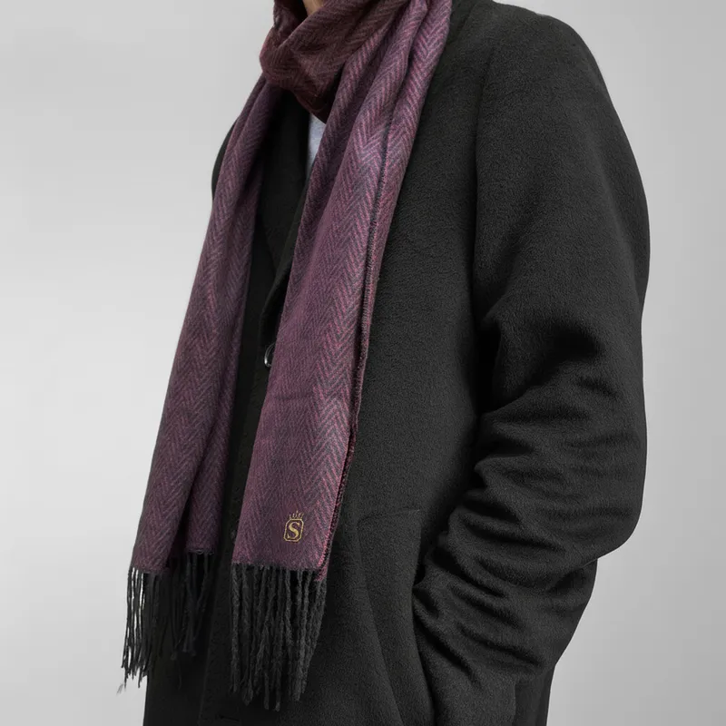 Personalised Initial Embroidered Scarf for Men