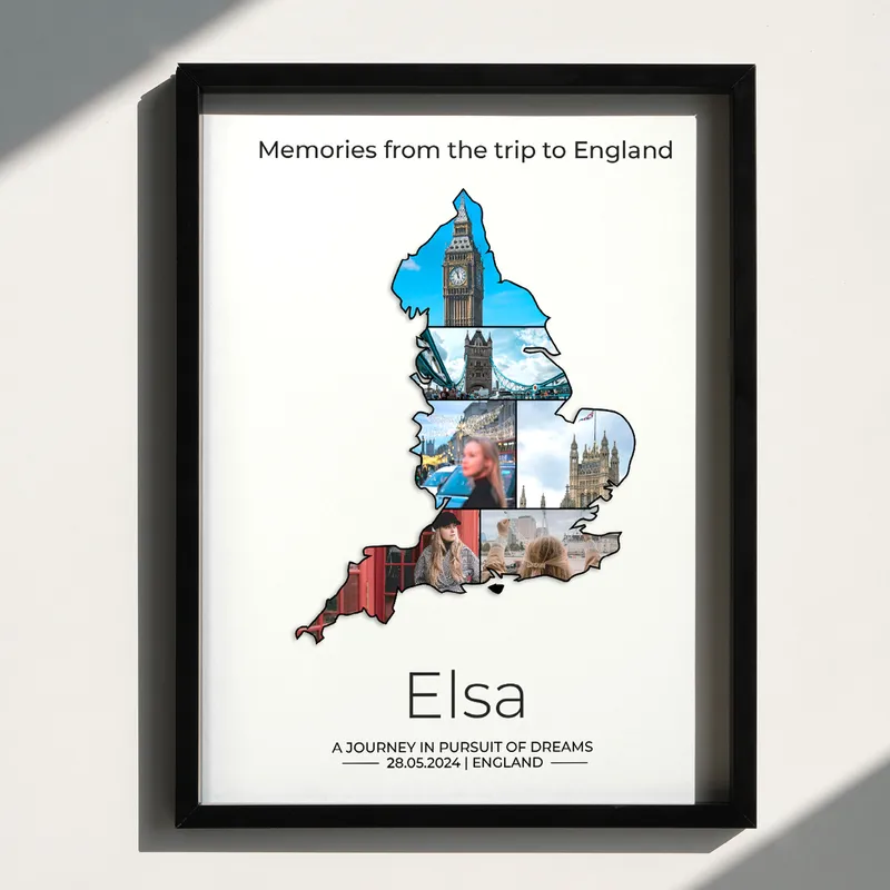 England Memories Photo Frame Personalized Gift - 12x16