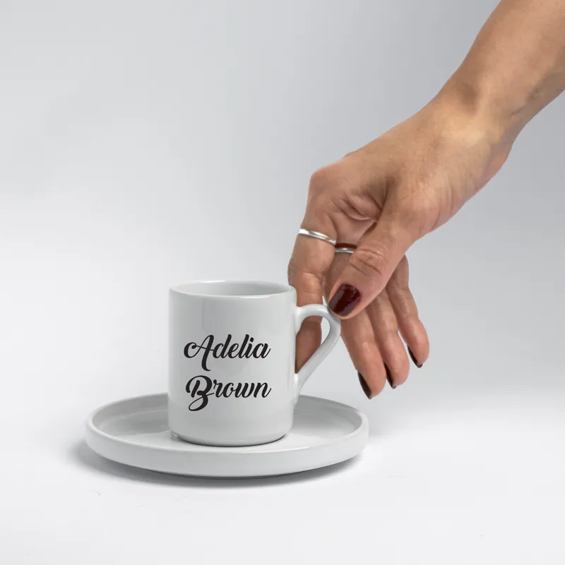Espresso Lover's Personalized Name Cup Set