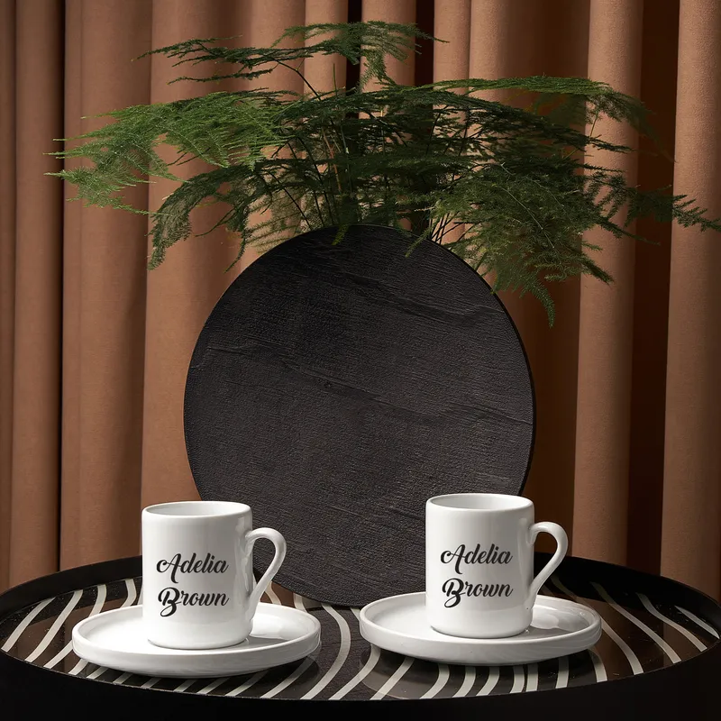 Espresso Lover's Personalized Name Cup Set