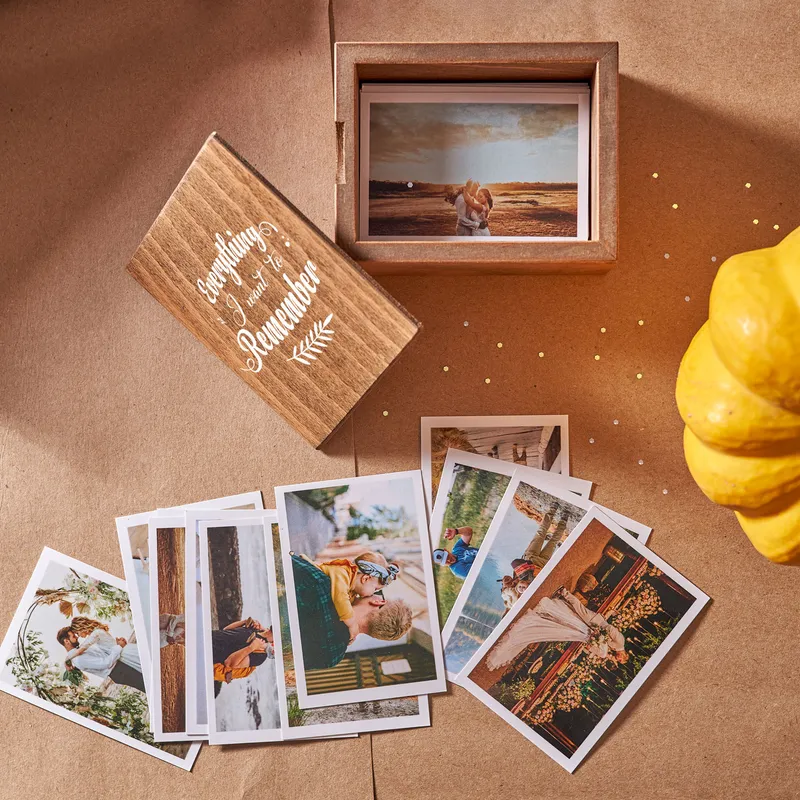 Everything I Want to Remember 70 Photos Printed Wooden Photo Box