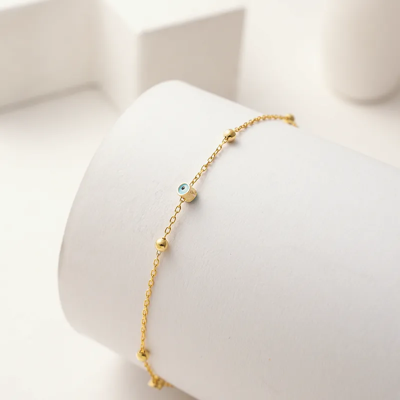 Evil Eye Charm Bracelet in Sterling Silver