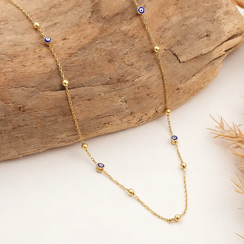 Gold Evil Eye Necklace Thoughtful Gift for Women
