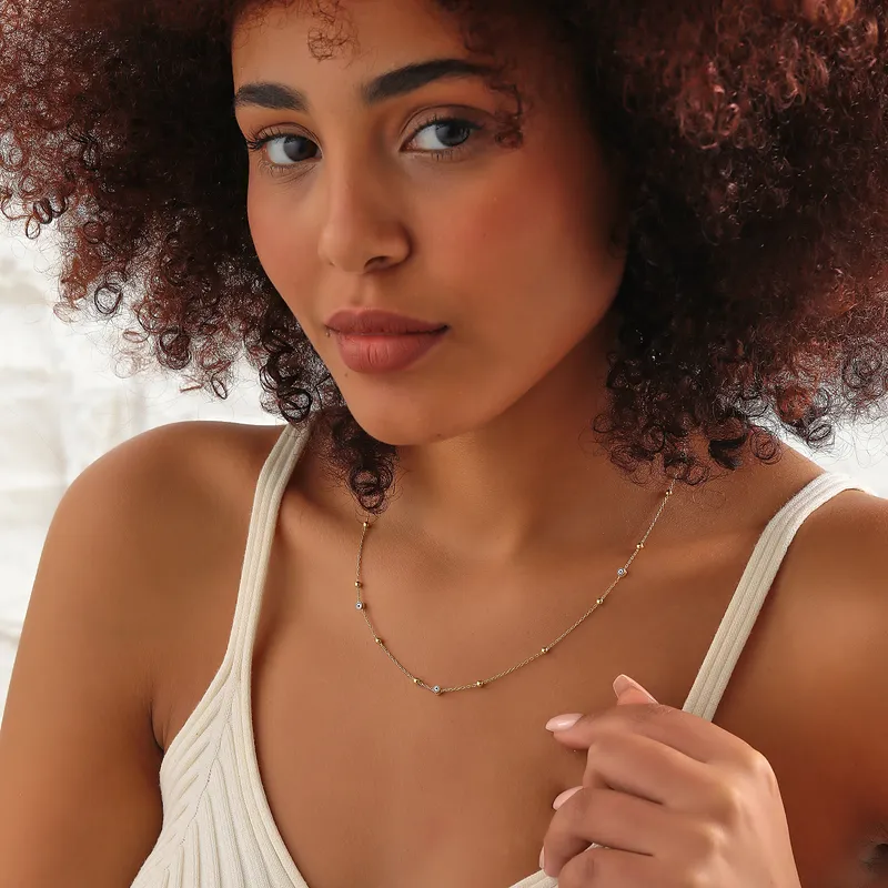 Gold Evil Eye Necklace Thoughtful Gift for Women