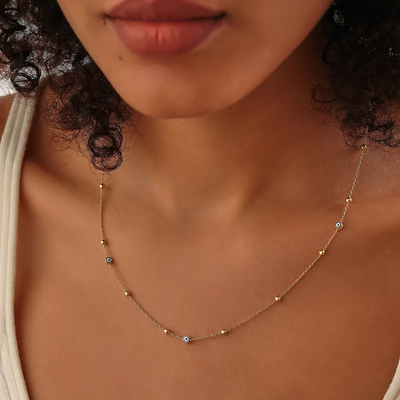 Gold Evil Eye Necklace Thoughtful Gift for Women