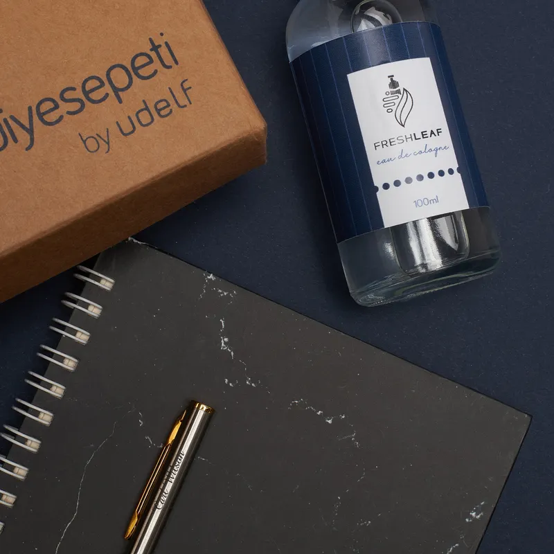 Executive Coffee Connoisseur Gift Set with Custom Pen and Notebook