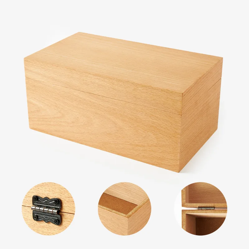 Elegant Beechwood Keepsake Box for Collectors and Home Decor