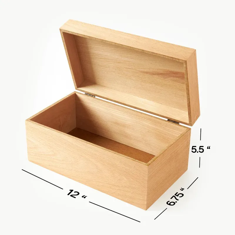 Elegant Beechwood Keepsake Box for Collectors and Home Decor