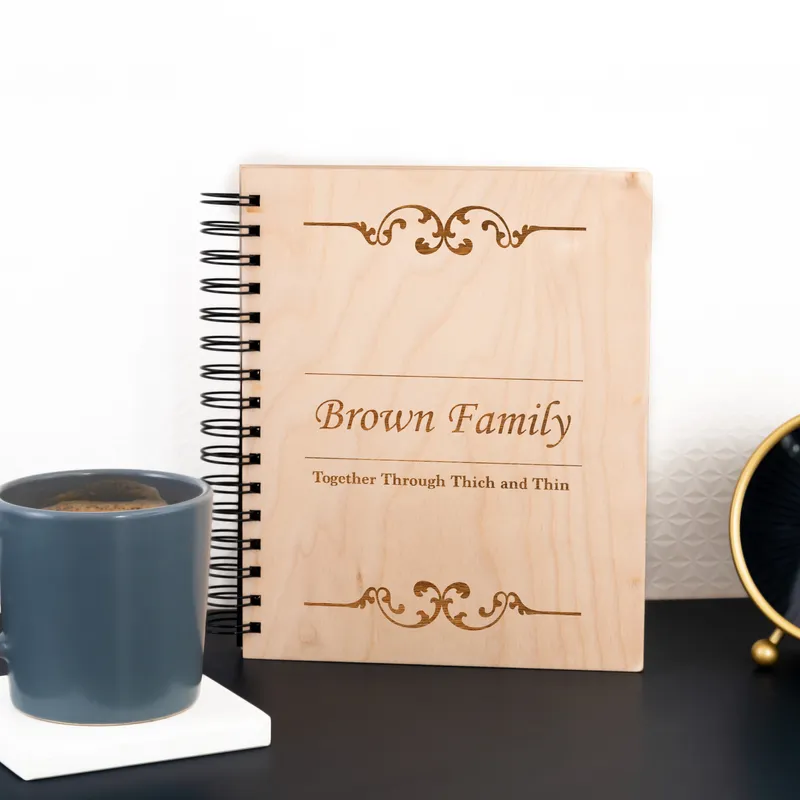 Family Album with Wooden Cover