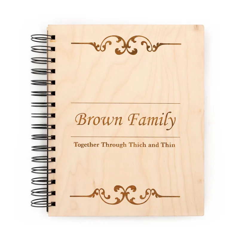 Family Album with Wooden Cover