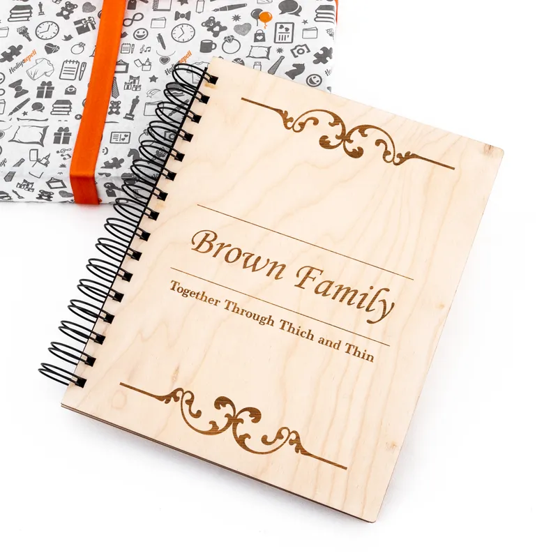 Family Album with Wooden Cover