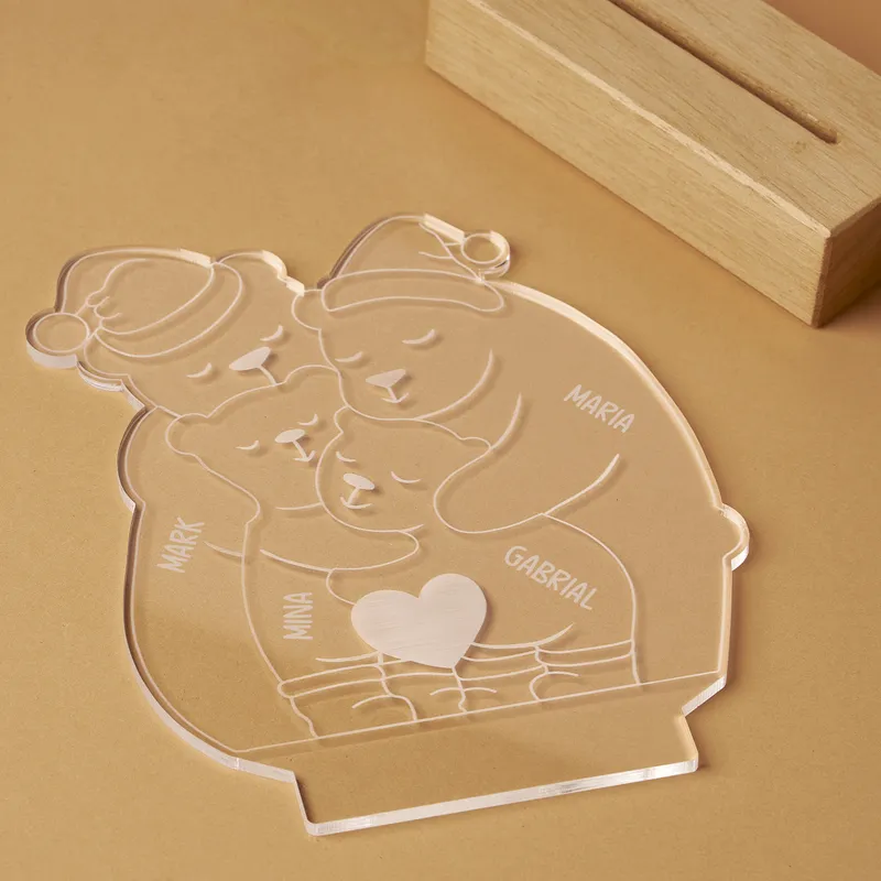 Family Bond Bear Personalized LED Night Light Gift