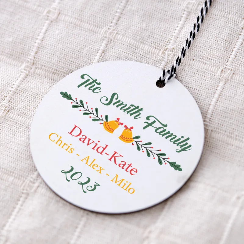 Family Gift Personalised MDF Tree Ornament