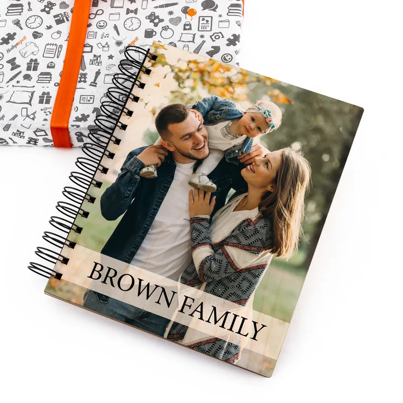 Family Name Special Photo Printed Wooden Album