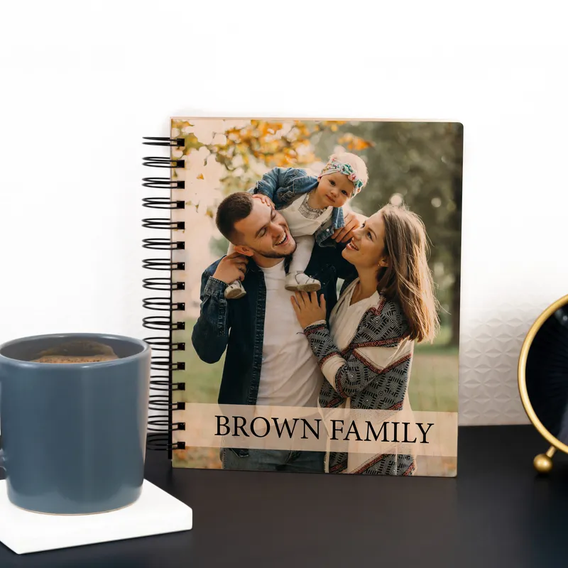 Family Name Special Photo Printed Wooden Album