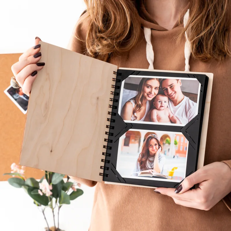 Family Name Special Photo Printed Wooden Album