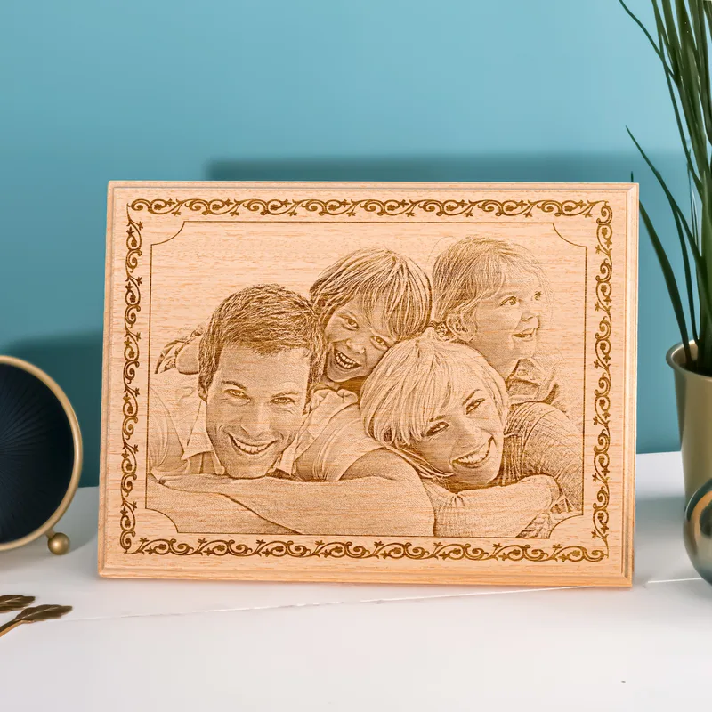Personalised Family Wooden Photo Engraving Keepsake Gift
