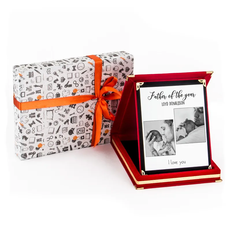 Personalised First Father's Day Award Plaque for Dad