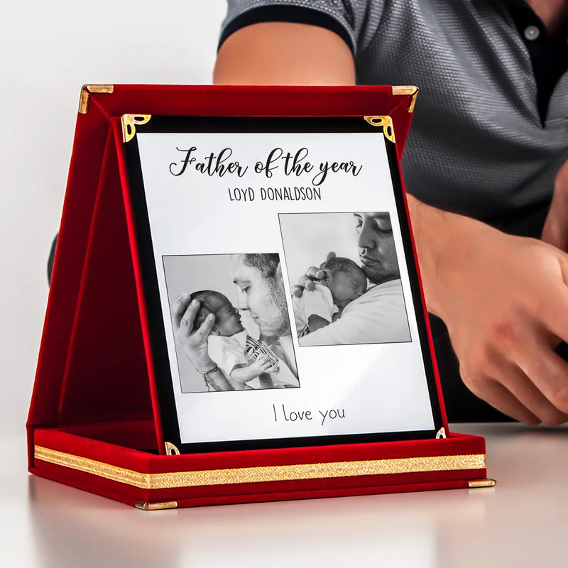 Personalised First Father's Day Award Plaque for Dad