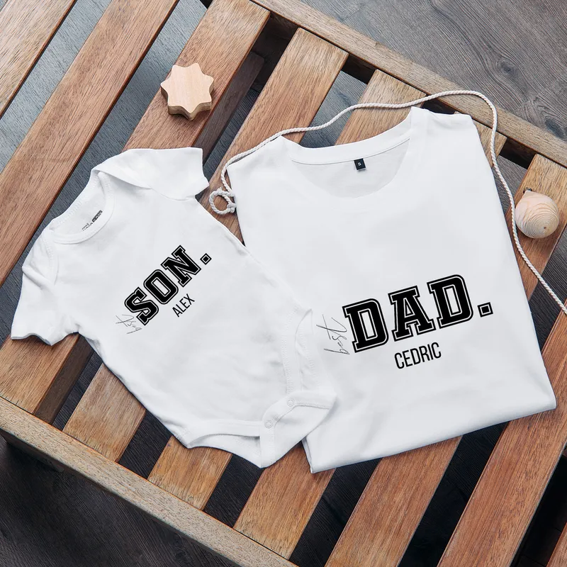 Father Son Combination Name T-Shirt and Body