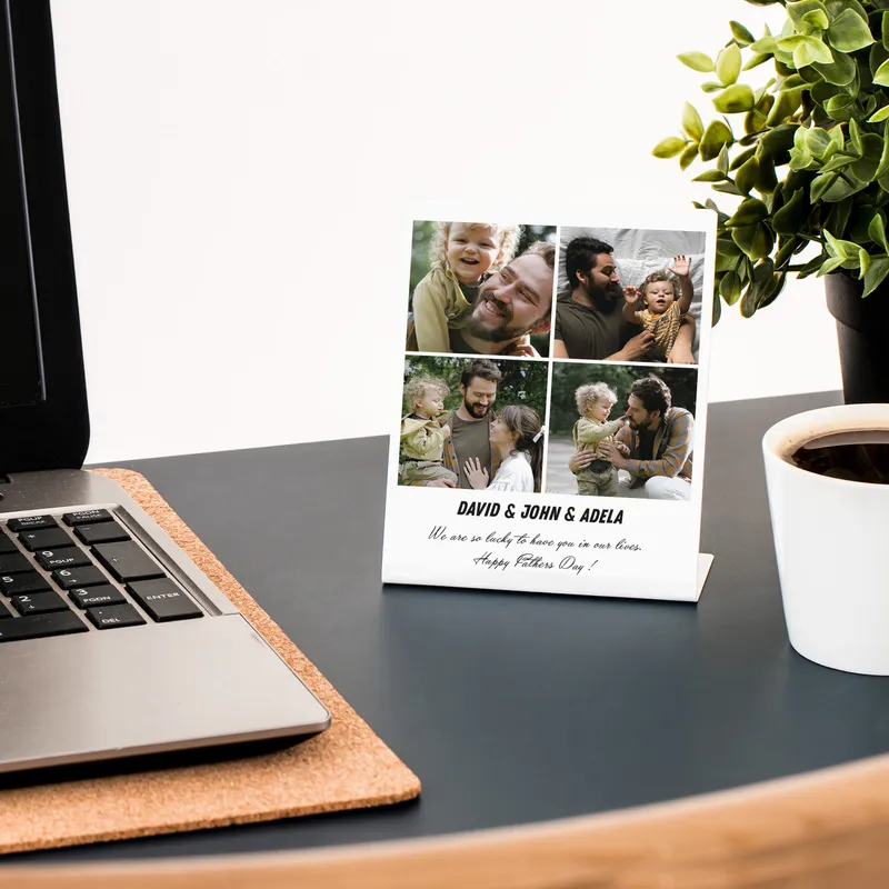 Father's Day Gift Collage Photo Printed Metal Picture