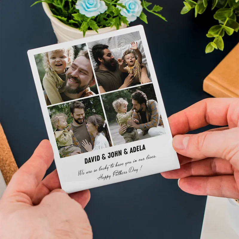 Father's Day Gift Collage Photo Printed Metal Picture
