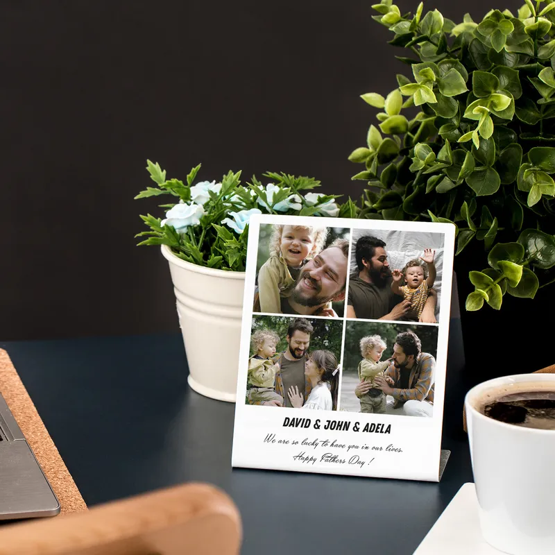 Father's Day Gift Collage Photo Printed Metal Picture