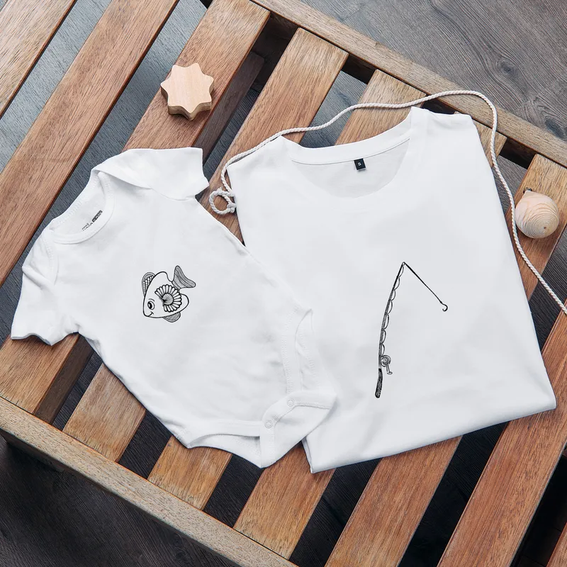 Father's Day Gift Dad T-Shirt and Baby Onesie Set