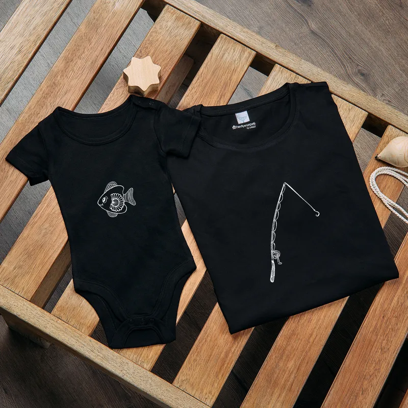 Father's Day Gift Dad T-Shirt and Baby Onesie Set