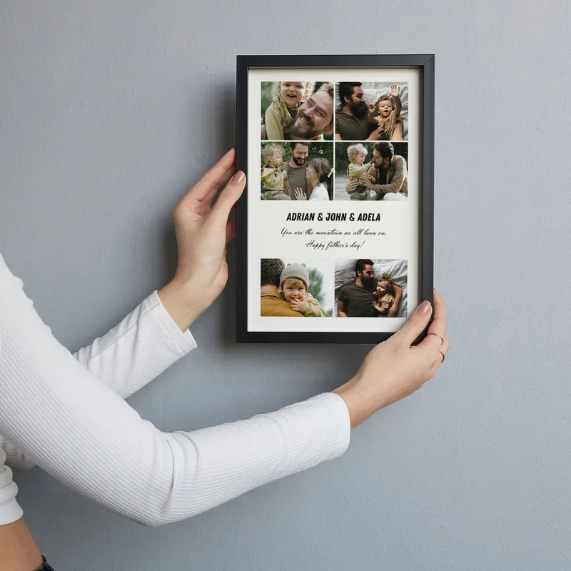 Father's Day Gift Photo and Message Printed Decorative Frame