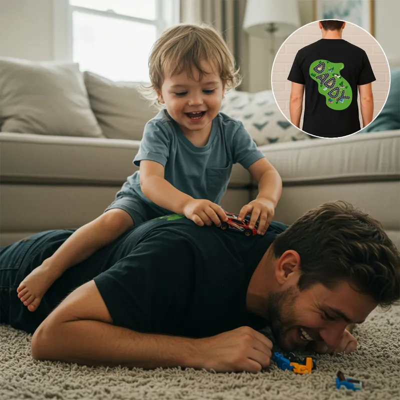Father's Day Gift Race Track Design T-Shirt