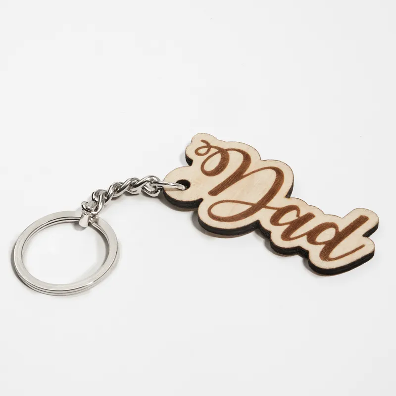 Father's Day Wooden Keychain Gift for Dad