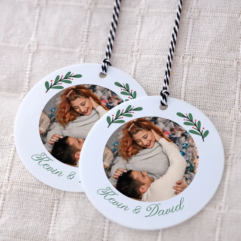 Festive Christmas Custom Name Ornament