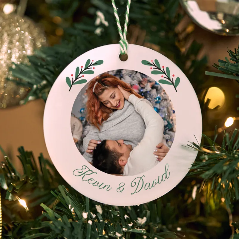 Festive Christmas Custom Name Ornament