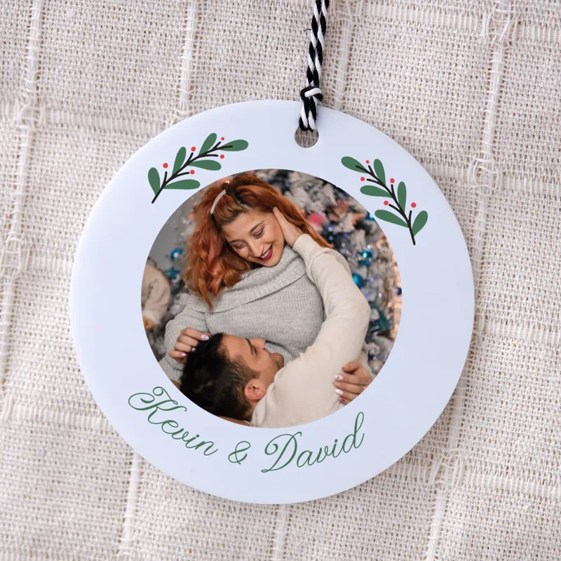 Festive Christmas Custom Name Ornament