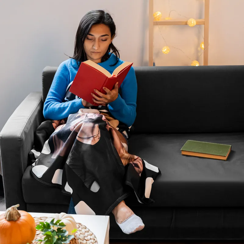 Personalised Filmstrip Photo Blanket for Couples