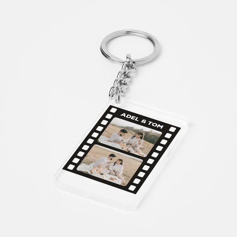 Filmstrip Design Photo Printed Key Chain
