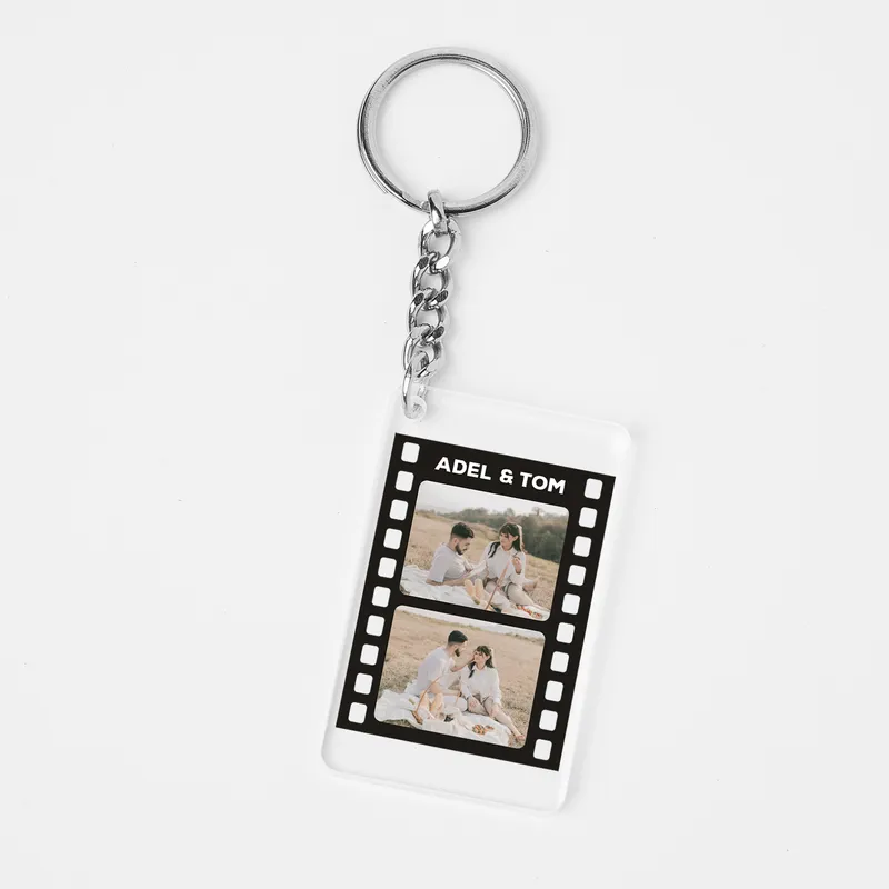 Filmstrip Design Photo Printed Key Chain